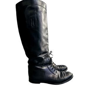 Gucci "Boulanger" Black Equestrian Tall Riding Boot Size 38.5 Leather Classic